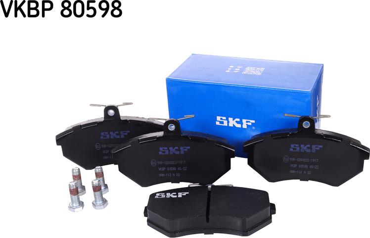 SKF VKBP 80598 - Brake Pad Set, disc brake autospares.lv