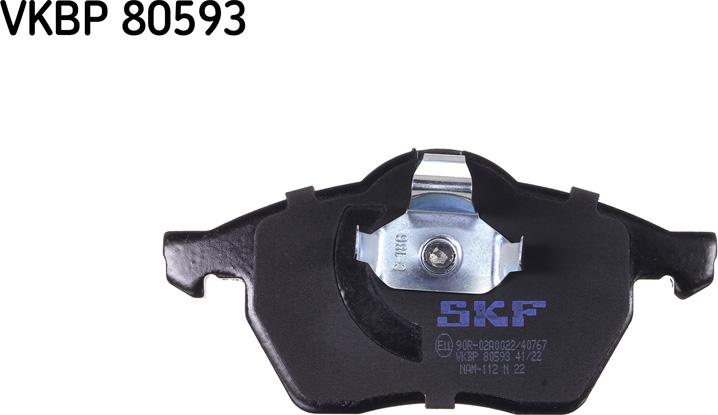 SKF VKBP 80593 - Brake Pad Set, disc brake autospares.lv