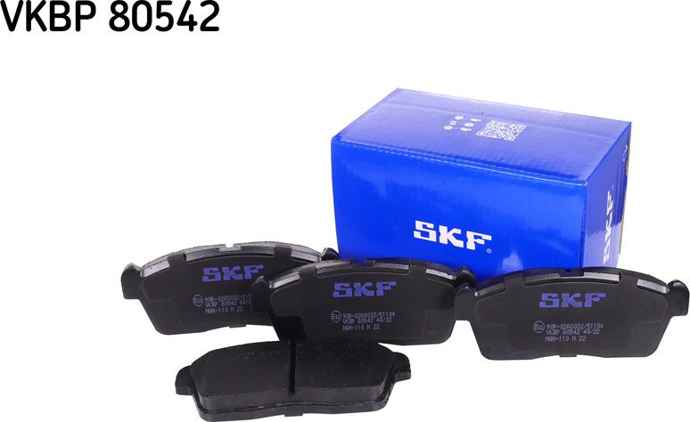 SKF VKBP 80542 - Brake Pad Set, disc brake autospares.lv