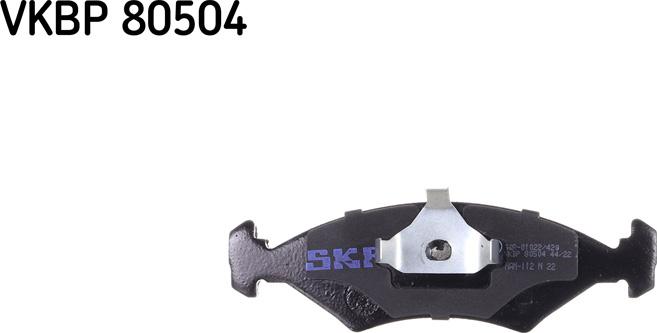 SKF VKBP 80504 - Brake Pad Set, disc brake autospares.lv