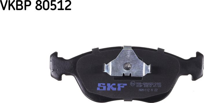 SKF VKBP 80512 - Brake Pad Set, disc brake autospares.lv
