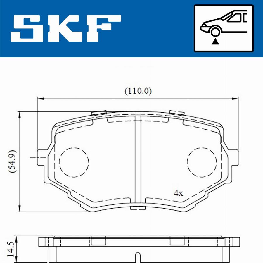 SKF VKBP 80531 A - Brake Pad Set, disc brake autospares.lv