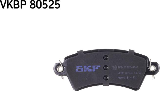 SKF VKBP 80525 - Brake Pad Set, disc brake autospares.lv