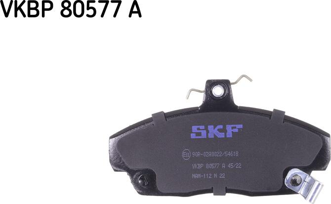 SKF VKBP 80577 A - Brake Pad Set, disc brake autospares.lv