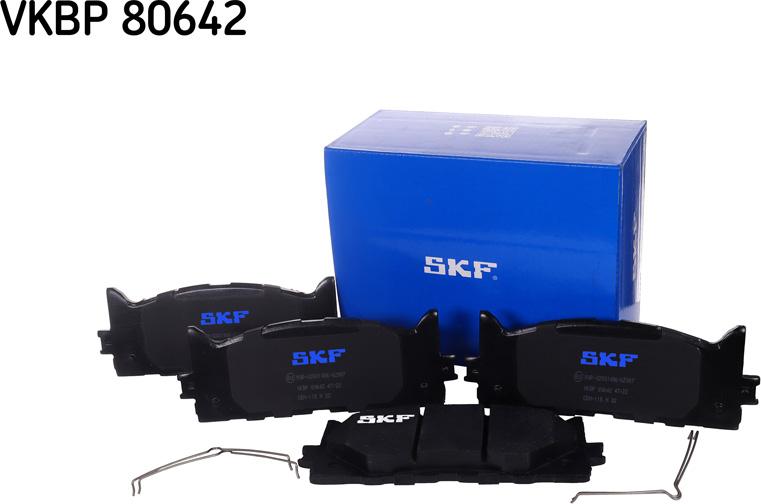 SKF VKBP 80642 - Brake Pad Set, disc brake autospares.lv