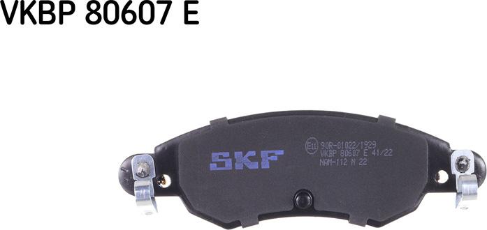 SKF VKBP 80607 E - Brake Pad Set, disc brake autospares.lv