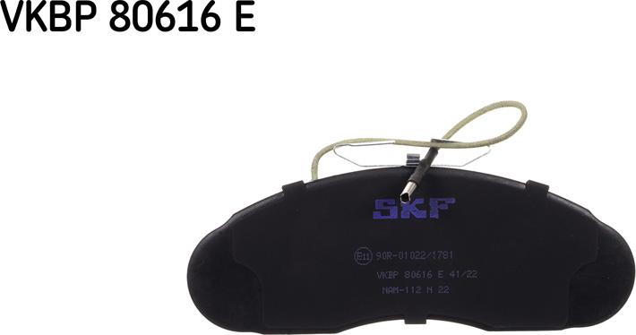 SKF VKBP 80616 E - Brake Pad Set, disc brake autospares.lv