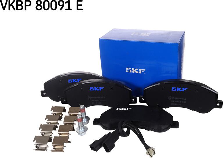 SKF VKBP 80091 E - Brake Pad Set, disc brake autospares.lv