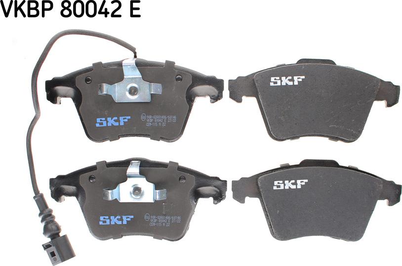 SKF VKBP 80042 E - Brake Pad Set, disc brake autospares.lv