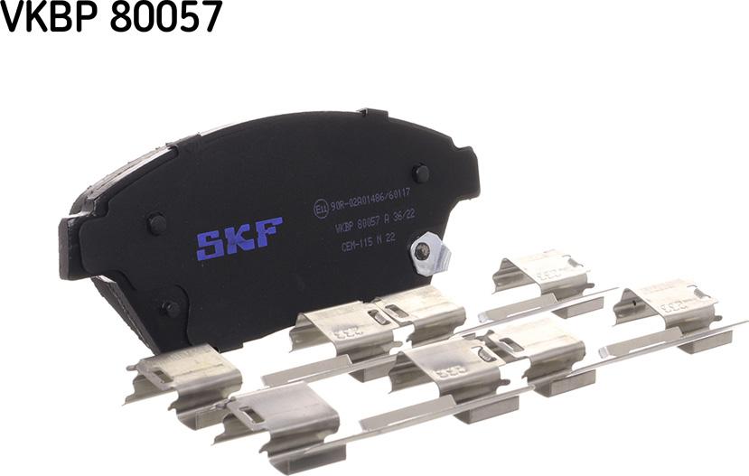 SKF VKBP 80057 A - Brake Pad Set, disc brake autospares.lv