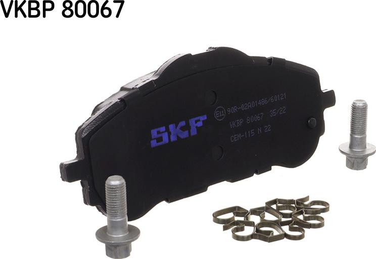 SKF VKBP 80067 - Brake Pad Set, disc brake autospares.lv