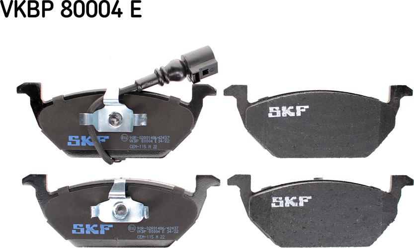 SKF VKBP 80004 E - Brake Pad Set, disc brake autospares.lv