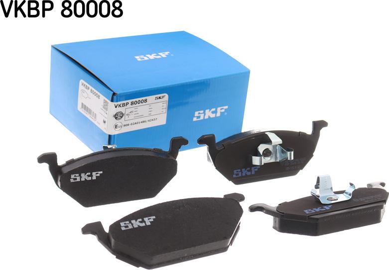 SKF VKBP 80008 - Brake Pad Set, disc brake autospares.lv