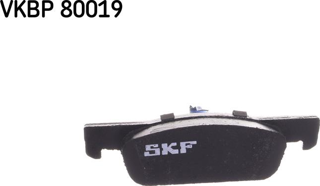 SKF VKBP 80019 - Brake Pad Set, disc brake autospares.lv