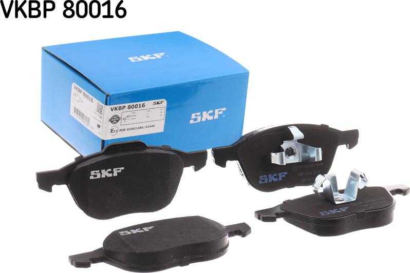 SKF VKBP 80016 - Brake Pad Set, disc brake autospares.lv