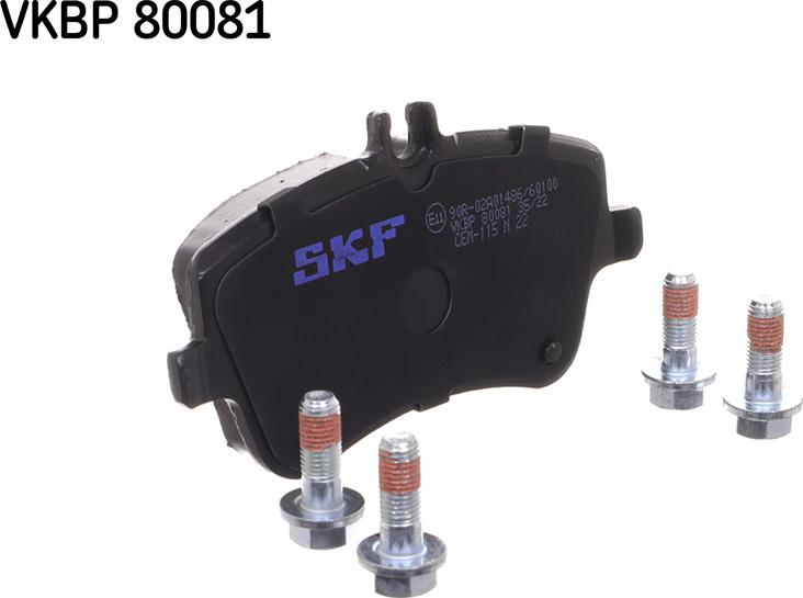 SKF VKBP 80081 - Brake Pad Set, disc brake autospares.lv