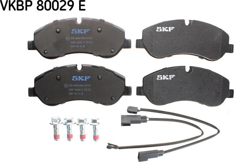 SKF VKBP 80029 E - Brake Pad Set, disc brake autospares.lv