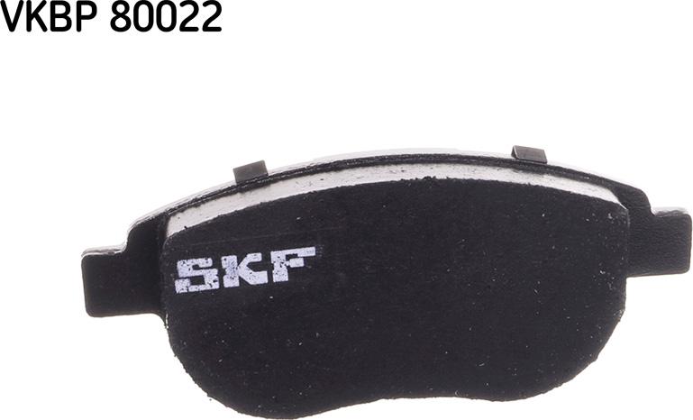 SKF VKBP 80022 - Brake Pad Set, disc brake autospares.lv