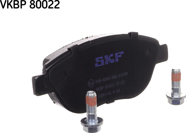 SKF VKBP 80022 - Brake Pad Set, disc brake autospares.lv