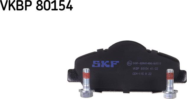 SKF VKBP 80154 - Brake Pad Set, disc brake autospares.lv