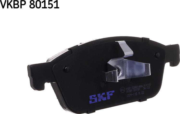 SKF VKBP 80151 - Brake Pad Set, disc brake autospares.lv