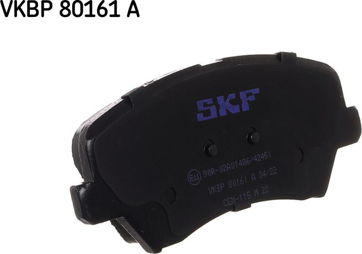 SKF VKBP 80161 A - Brake Pad Set, disc brake autospares.lv