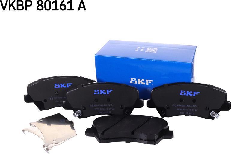 SKF VKBP 80161 A - Brake Pad Set, disc brake autospares.lv