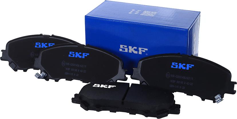 SKF VKBP 80108 A - Brake Pad Set, disc brake autospares.lv