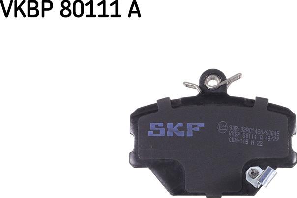 SKF VKBP 80111 A - Brake Pad Set, disc brake autospares.lv