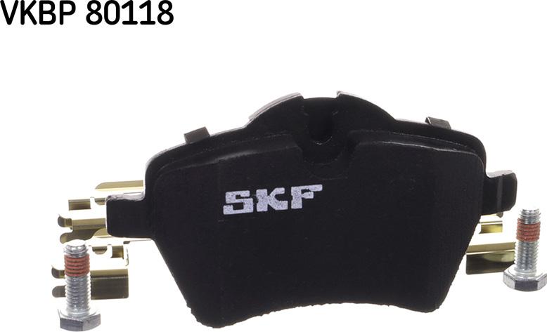 SKF VKBP 80118 - Brake Pad Set, disc brake autospares.lv