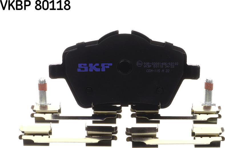 SKF VKBP 80118 - Brake Pad Set, disc brake autospares.lv