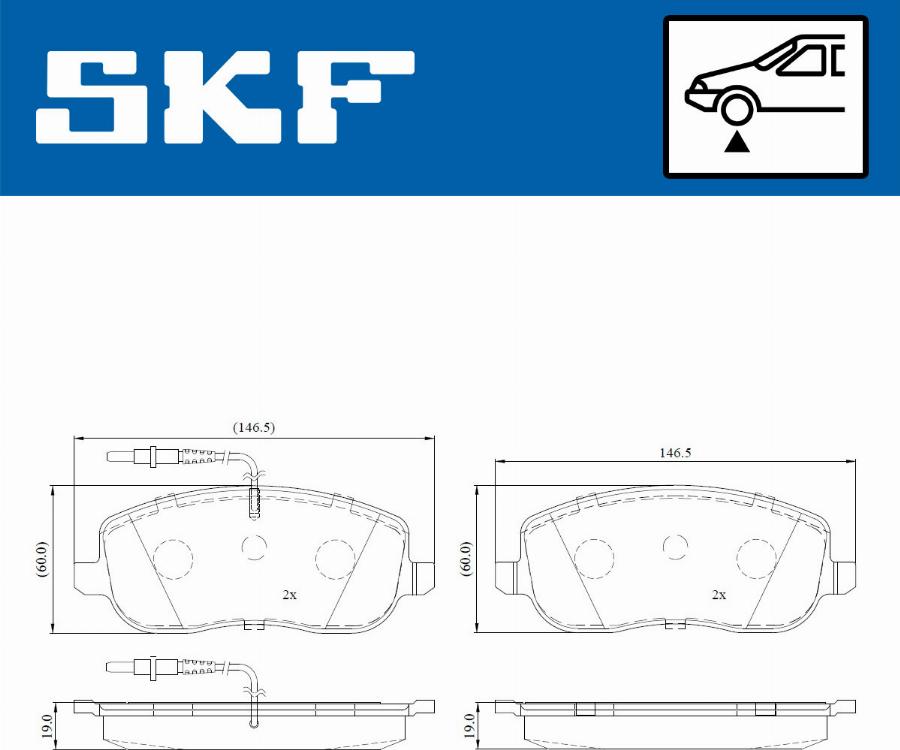 SKF VKBP 80171 E - Brake Pad Set, disc brake autospares.lv