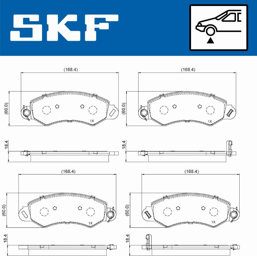 SKF VKBP 80807 A - Brake Pad Set, disc brake autospares.lv