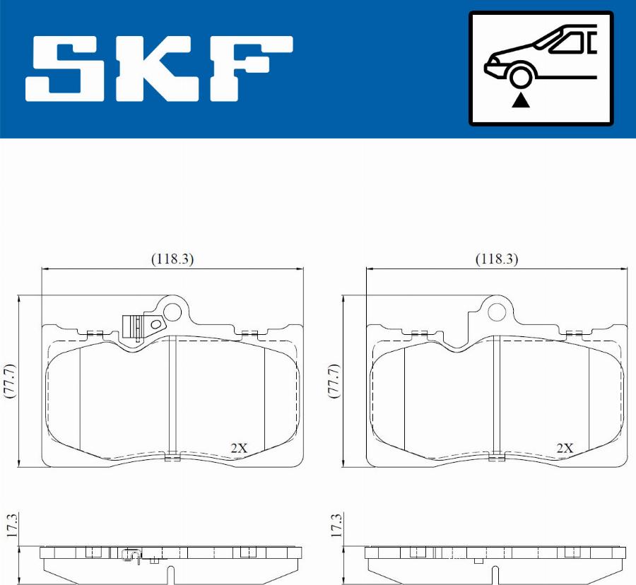 SKF VKBP 80815 A - Brake Pad Set, disc brake autospares.lv