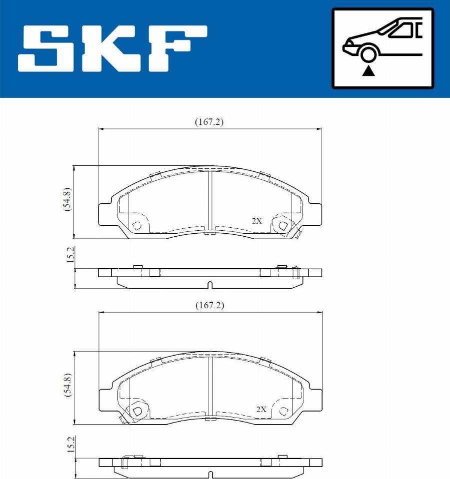 SKF VKBP 80810 A - Brake Pad Set, disc brake autospares.lv