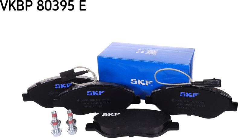 SKF VKBP 80395 E - Brake Pad Set, disc brake autospares.lv