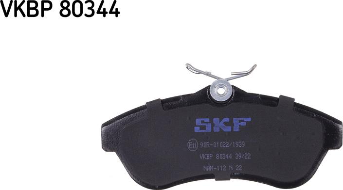 SKF VKBP 80344 - Brake Pad Set, disc brake autospares.lv