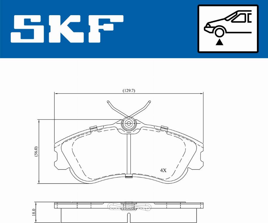 SKF VKBP 80356 - Brake Pad Set, disc brake autospares.lv