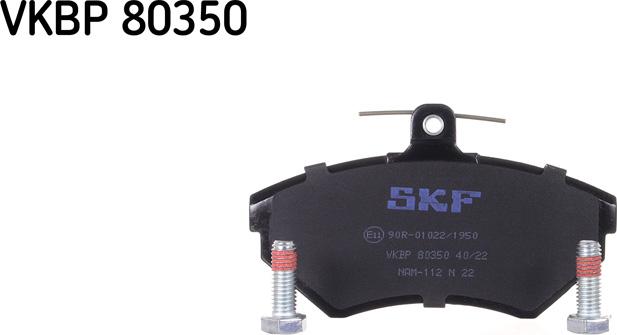 SKF VKBP 80350 - Brake Pad Set, disc brake autospares.lv