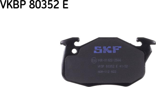 SKF VKBP 80352 E - Brake Pad Set, disc brake autospares.lv