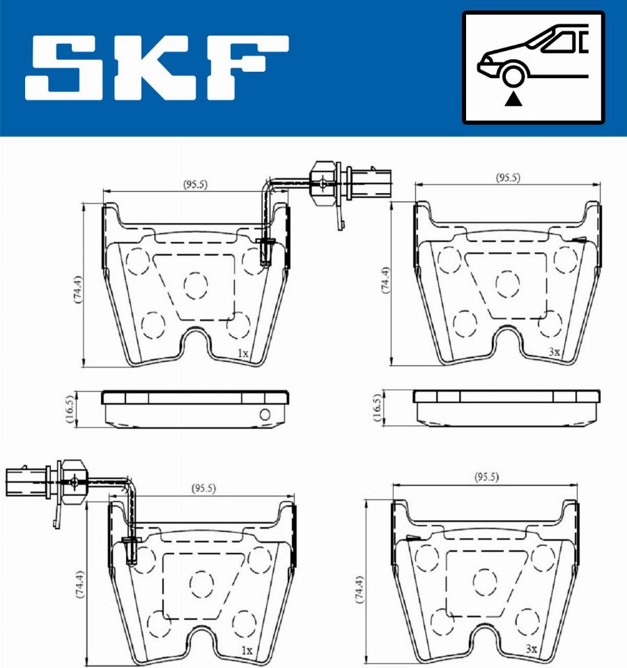 SKF VKBP 80369 E - Brake Pad Set, disc brake autospares.lv