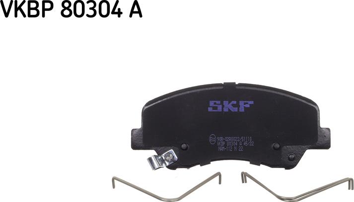 SKF VKBP 80304 A - Brake Pad Set, disc brake autospares.lv