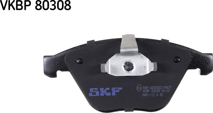 SKF VKBP 80308 - Brake Pad Set, disc brake autospares.lv