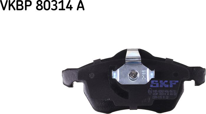 SKF VKBP 80314 A - Brake Pad Set, disc brake autospares.lv