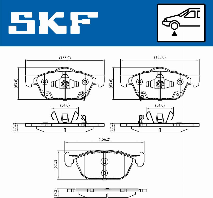 SKF VKBP 80320 A - Brake Pad Set, disc brake autospares.lv