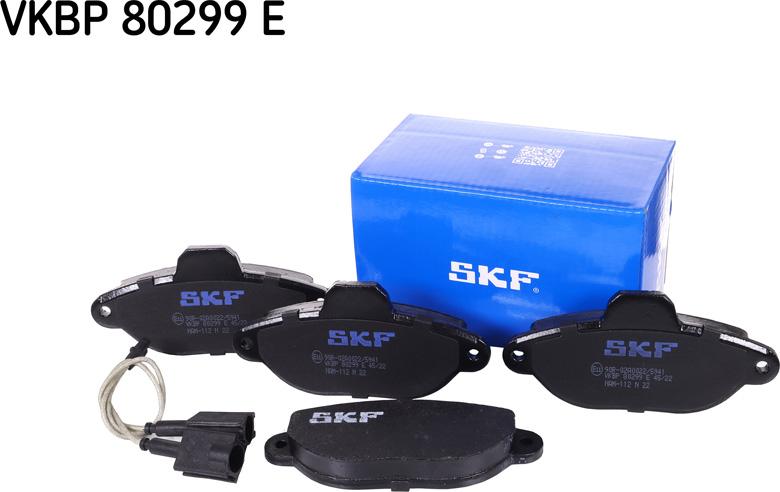 SKF VKBP 80299 E - Brake Pad Set, disc brake autospares.lv