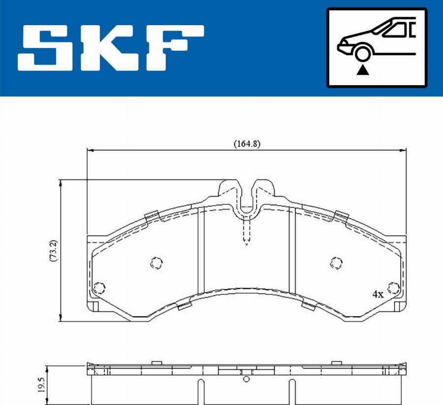 SKF VKBP 80251 - Brake Pad Set, disc brake autospares.lv