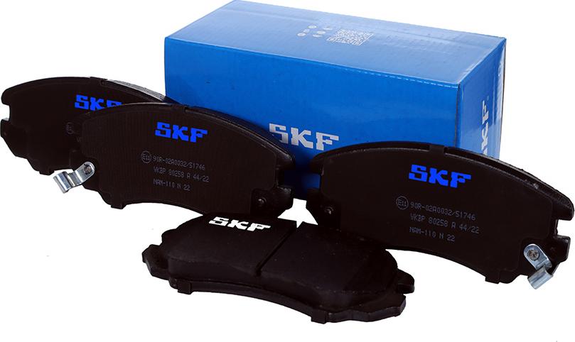 SKF VKBP 80258 A - Brake Pad Set, disc brake autospares.lv