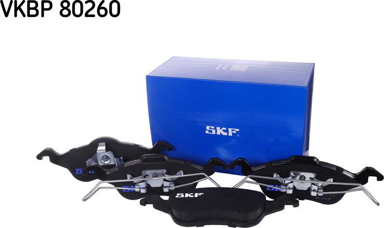 SKF VKBP 80260 - Brake Pad Set, disc brake autospares.lv