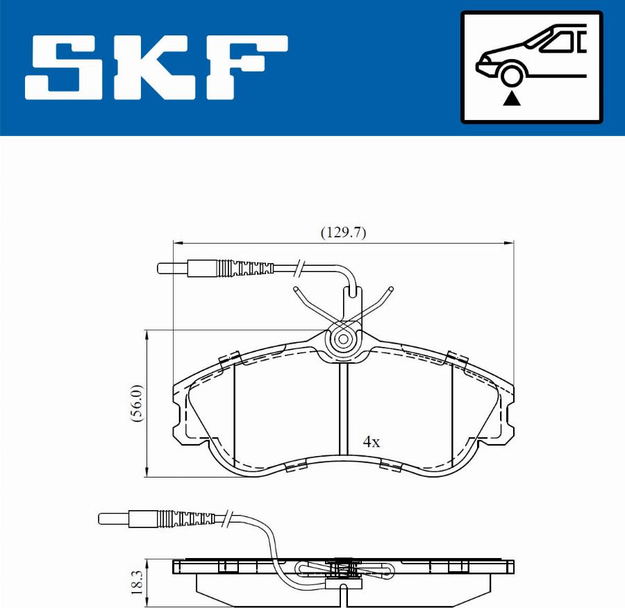 SKF VKBP 80281 E - Brake Pad Set, disc brake autospares.lv